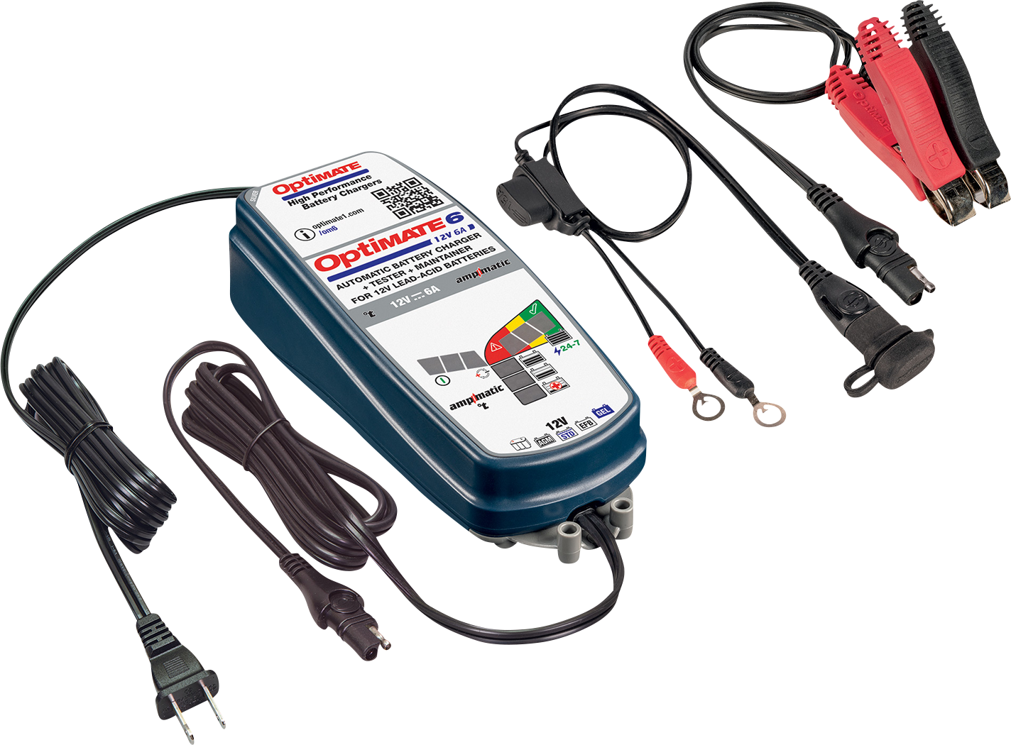 TECMATE Optimate™ 6 Ampmatic Sliver Series - Battery Charger/Maintainer 3807-0596