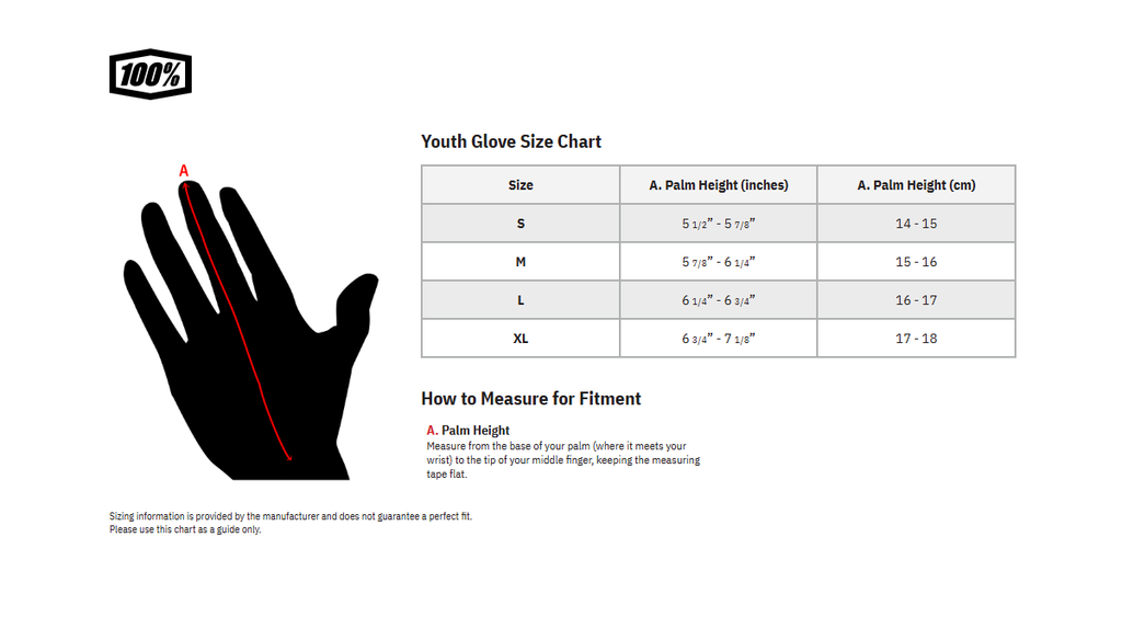 100% Gloves Youth Airmatic