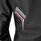 RST S-1 CE Women's Leather Jacket - Black / Fluorescent Pink - View 6