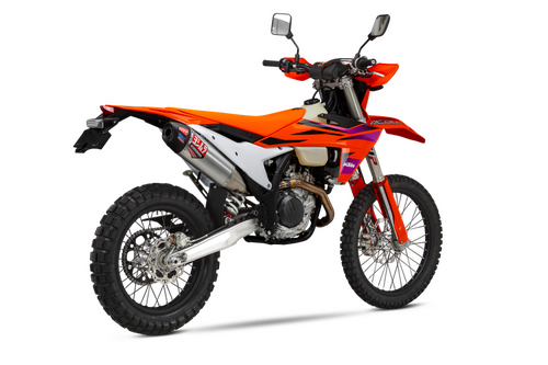 Yoshimura KTM 500EXC-F/350EXC-F 24-26 RS-12 Stainless Slip-On Exhaust, w/ Aluminum Muffler