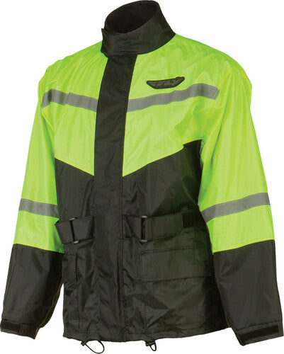FLY Racing 2-Piece Rain Suit - Black / Hi-Viz Yellow - View 8