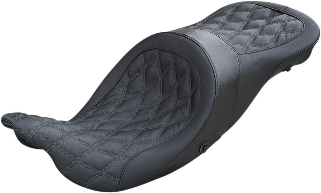 DANNY GRAY Airhawk Longhaul 2-Up Seat - Longhaul 2Up Seat / Double Diamond w/ Charcoal Gray Thread / FL '08-'23 0801-1147