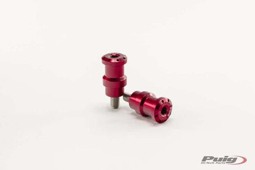 Puig 5923R Hi-Tech Swingarm Spools 8mm Red 2-Pack