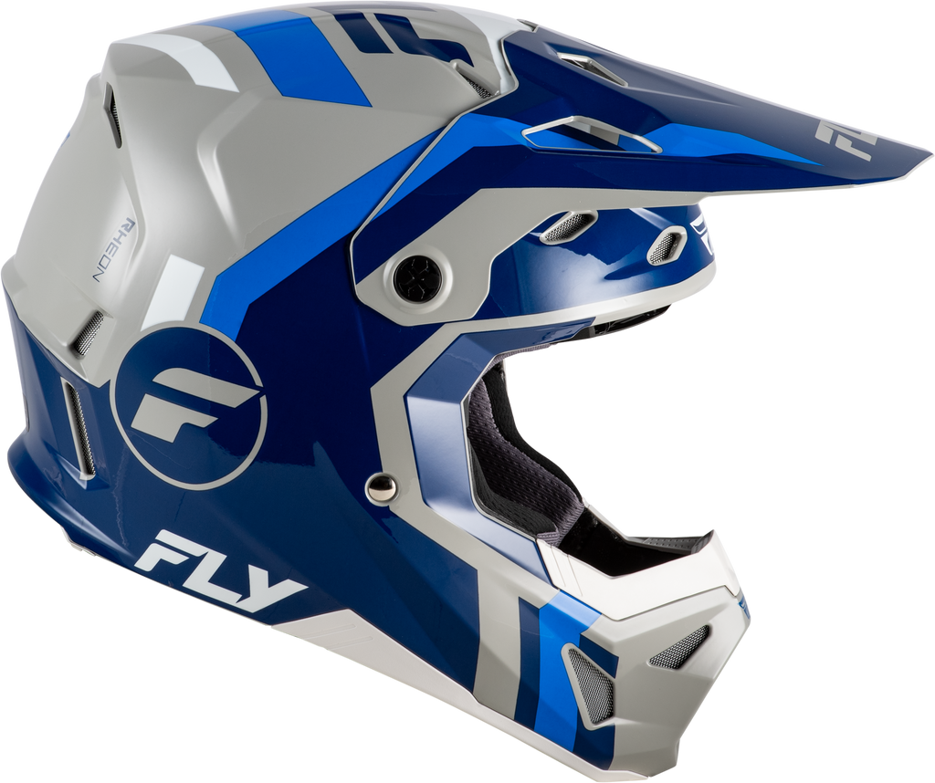 FLY Racing Formula CP Seal Helmet (2026) - Navy / Blue / Grey - View 14
