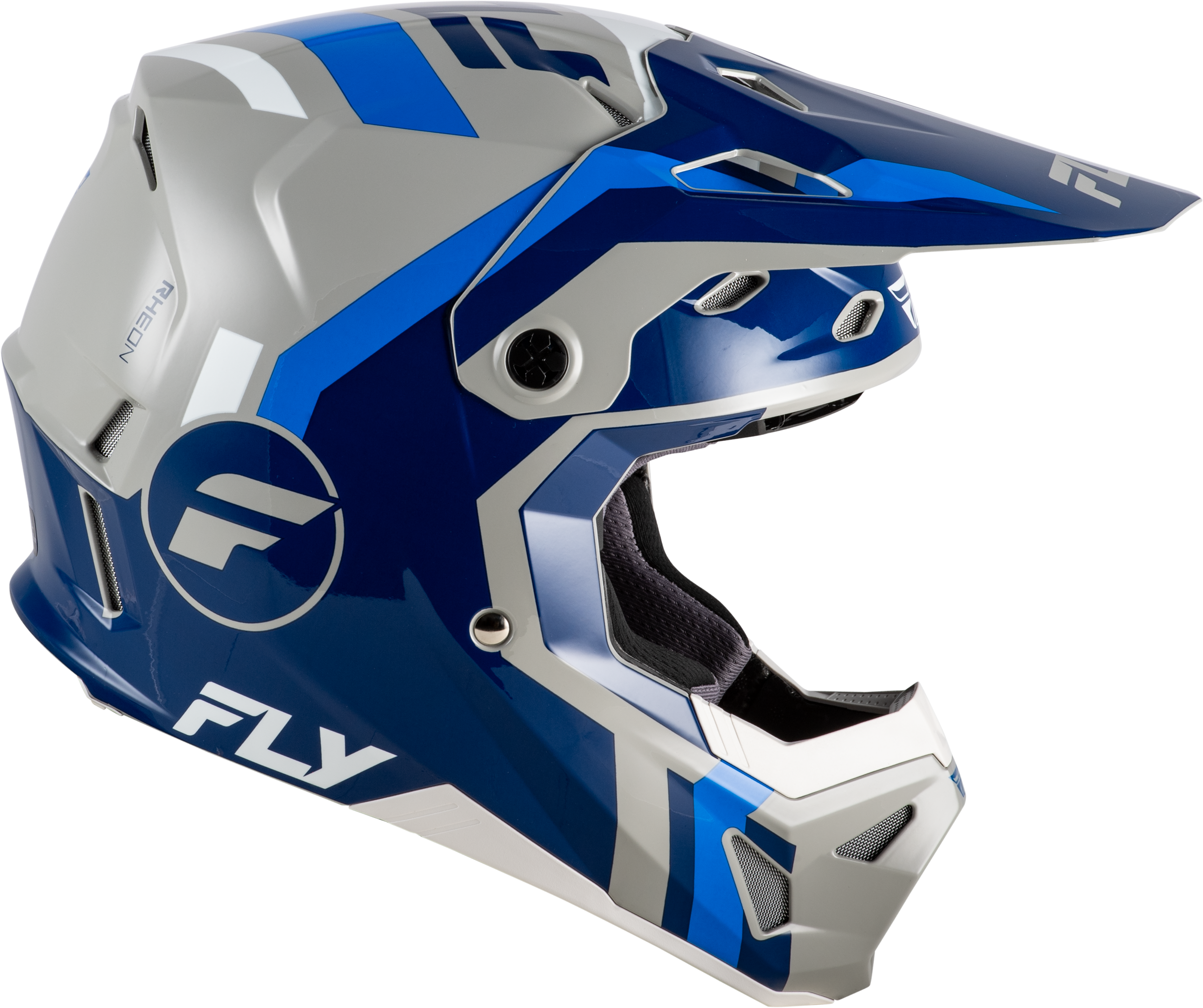 FLY Racing Formula CP Seal Helmet (2026) - Navy / Blue / Grey - View 14