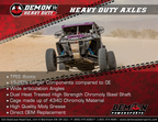 DEMON Complete Heavy-Duty Axle — Front Left