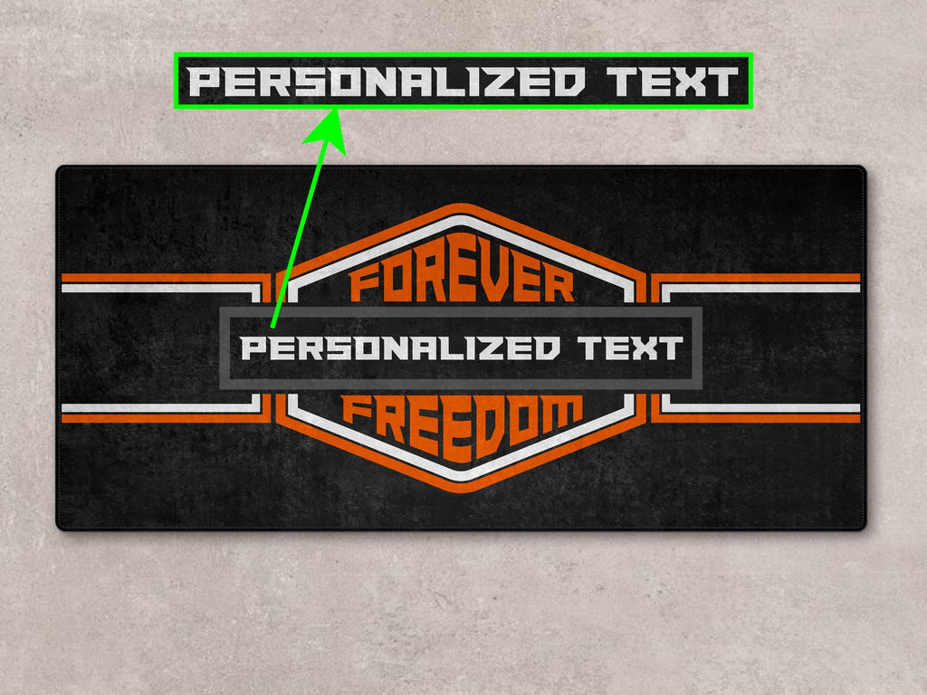 MPM Motorcycle Mat for Cruiser - Touring - Sport Motorcycle " Forever The Power of Freedom " - MM7101