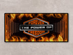 MPM Motorcycle Mat Flame Design for Chopper, Cruiser, Touring, Sport Motorcycle "Forever The Power of Freedom" - MM7241