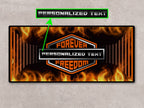 MPM Motorcycle Mat Flame Design for Chopper, Cruiser, Touring, Sport Motorcycle "Forever The Power of Freedom" - MM7241