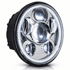 Eagle Lights 5 3/4" LED Headlight Kit with Halo Ring for Harley-Davidson® and Indian® Motorcycles - Generation III / Chrome