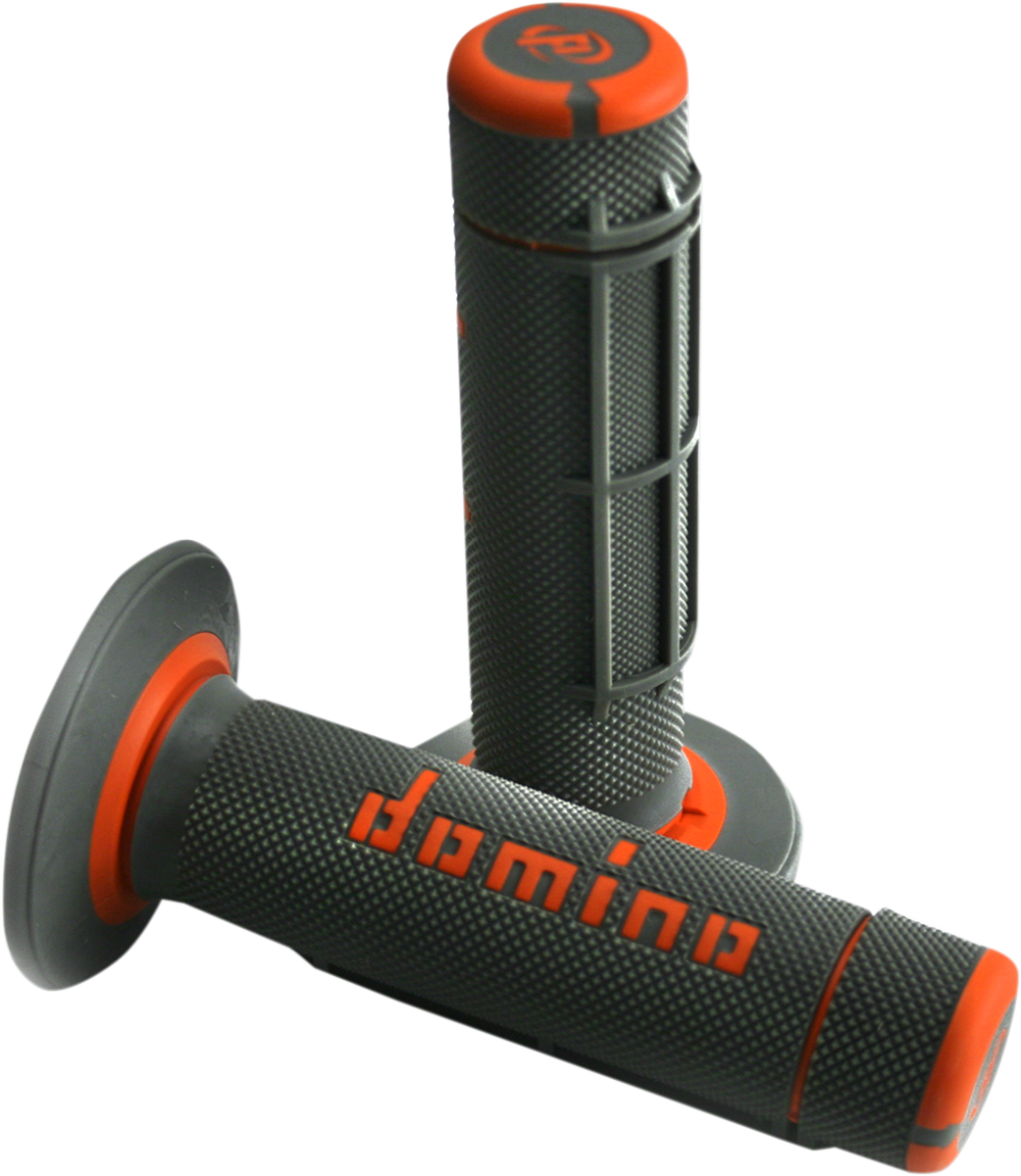 Domino Dually Grips - Half Waffle / Black/Orange