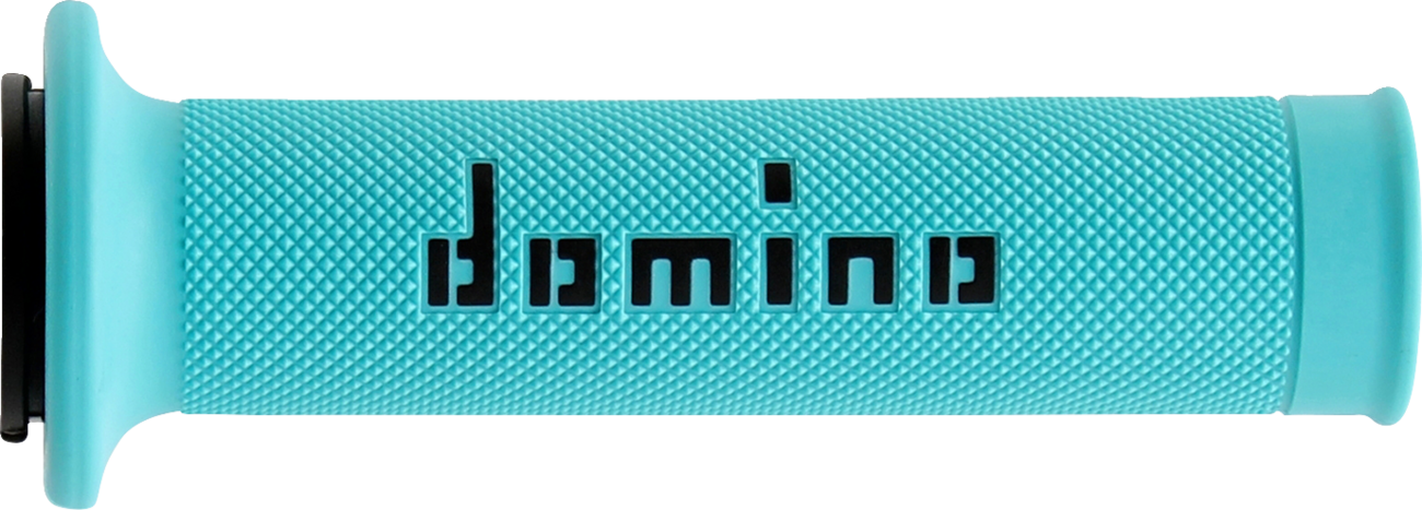 Domino MotoGP Grips - Dual-Compound / Cyan/Black