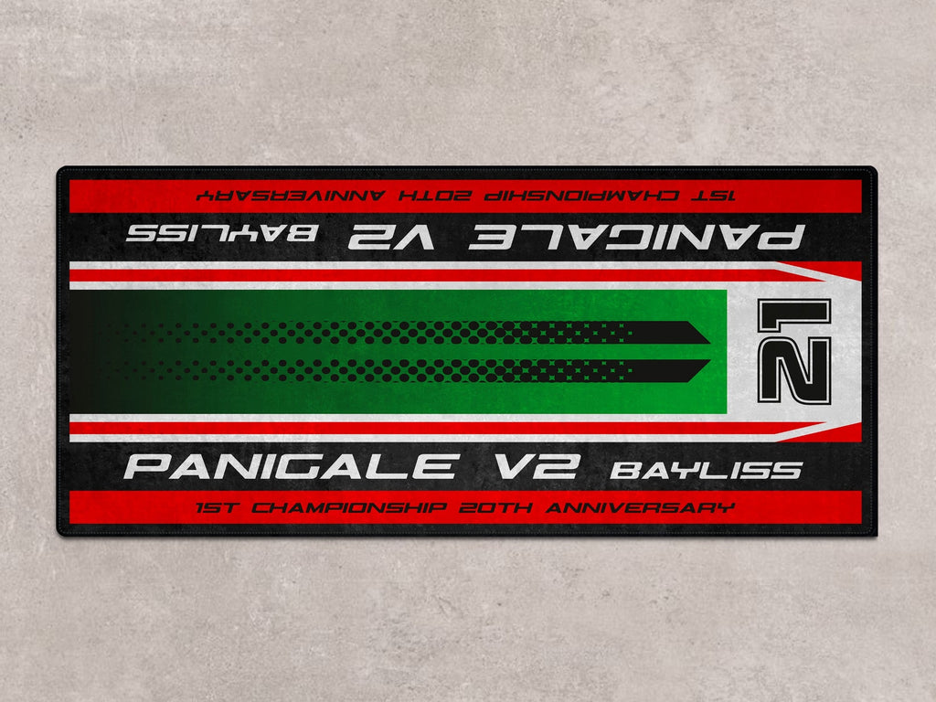 MPM Motorcycle Mat for Ducati Panigale V2 Bayliss 1st Championship 20th Anniversary - MM7193