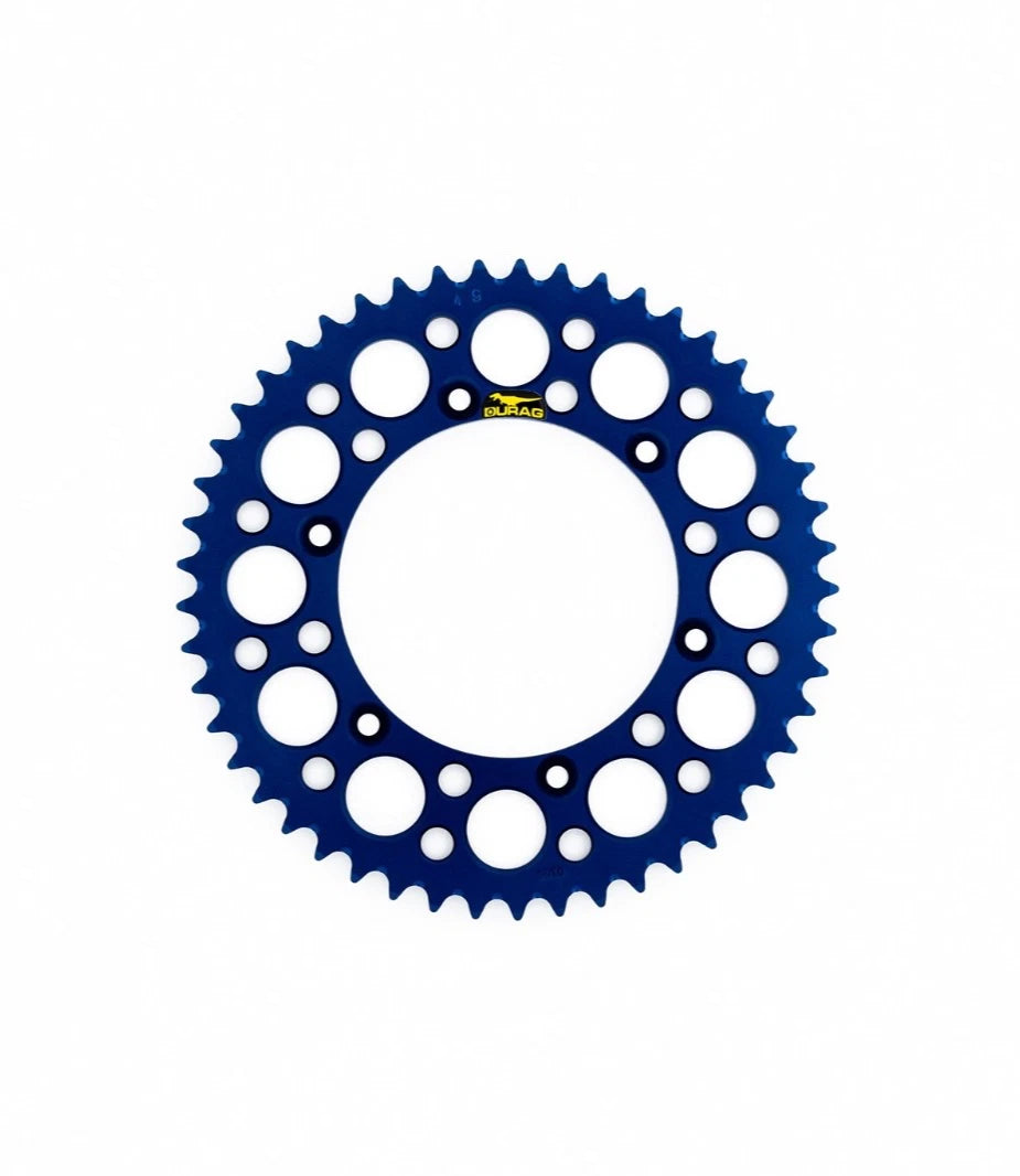 Durag Yamaha Aluminum Rear Sprocket 52T - YZ 250 / YZ 450 / WR 250 / WR 450 / YZ 125 - Blue
