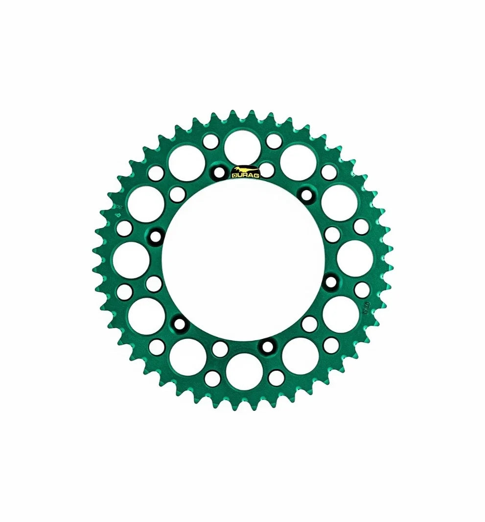 Durag Kawasaki Aluminum Rear Sprocket 49T - KX 250 450/ KLX 230 250D-Tracker/ KDX 220 - Green