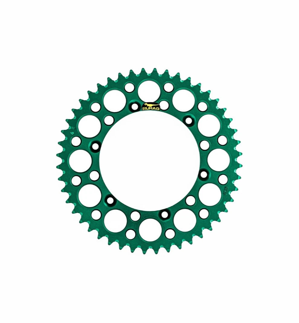 Durag Kawasaki Aluminum Rear Sprocket 50T - KX 250 450/ KLX 230 250D-Tracker/ KDX 220 - Green