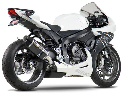 Yoshimura GSX-R600/750 11-26 R-77 Stainless Slip-On Exhaust, w/ Carbon Fiber Muffler
