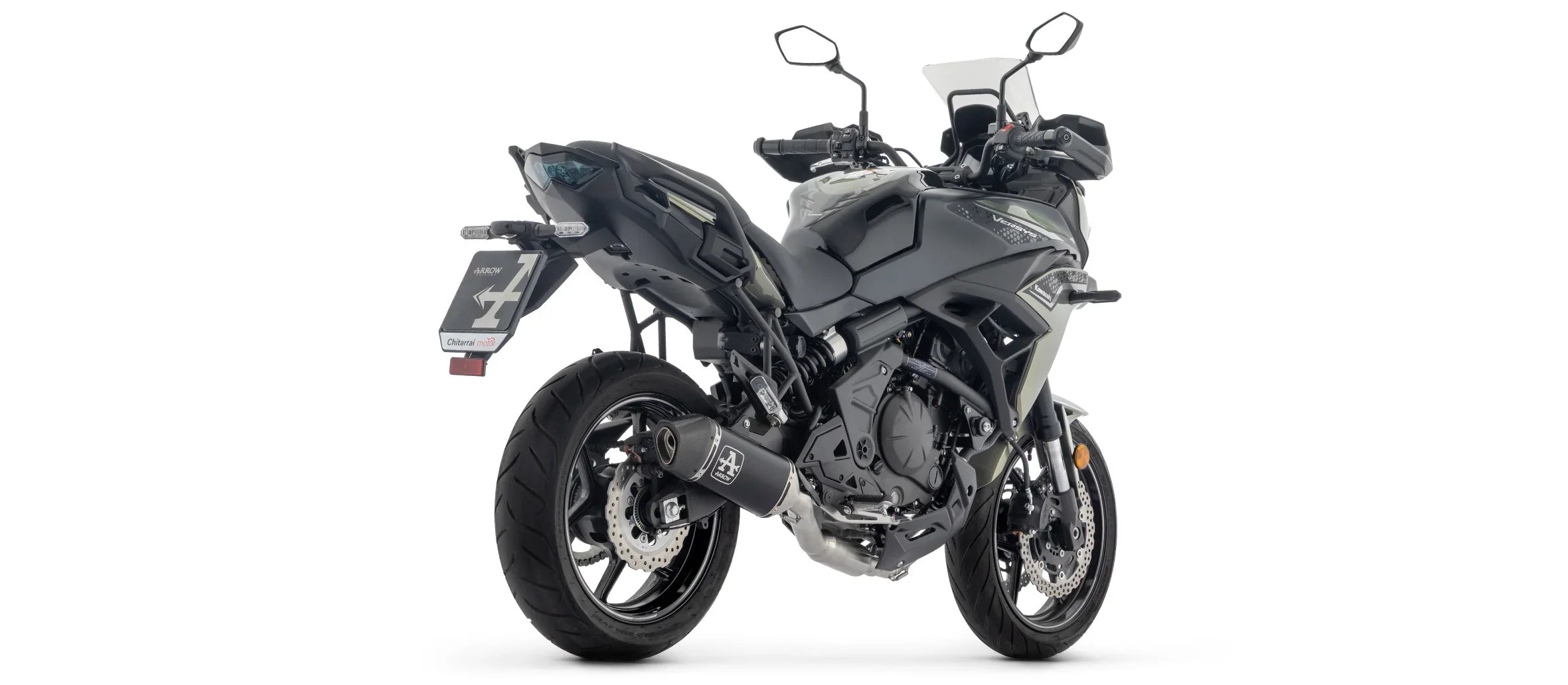 Arrow Kawasaki Z650 / Ninja 650 / Versys 650 E5+ 2025 Full System With Veloce Aluminium Dark Silencer - 77501van
