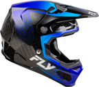 FLY Racing Formula S Carbon Protocol Helmet - Black Carbon / Blue - View 4