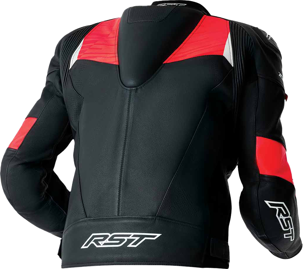RST Tractech Evo 5 CE Men's Leather Jacket - Black / Fluorescent Red - View 7