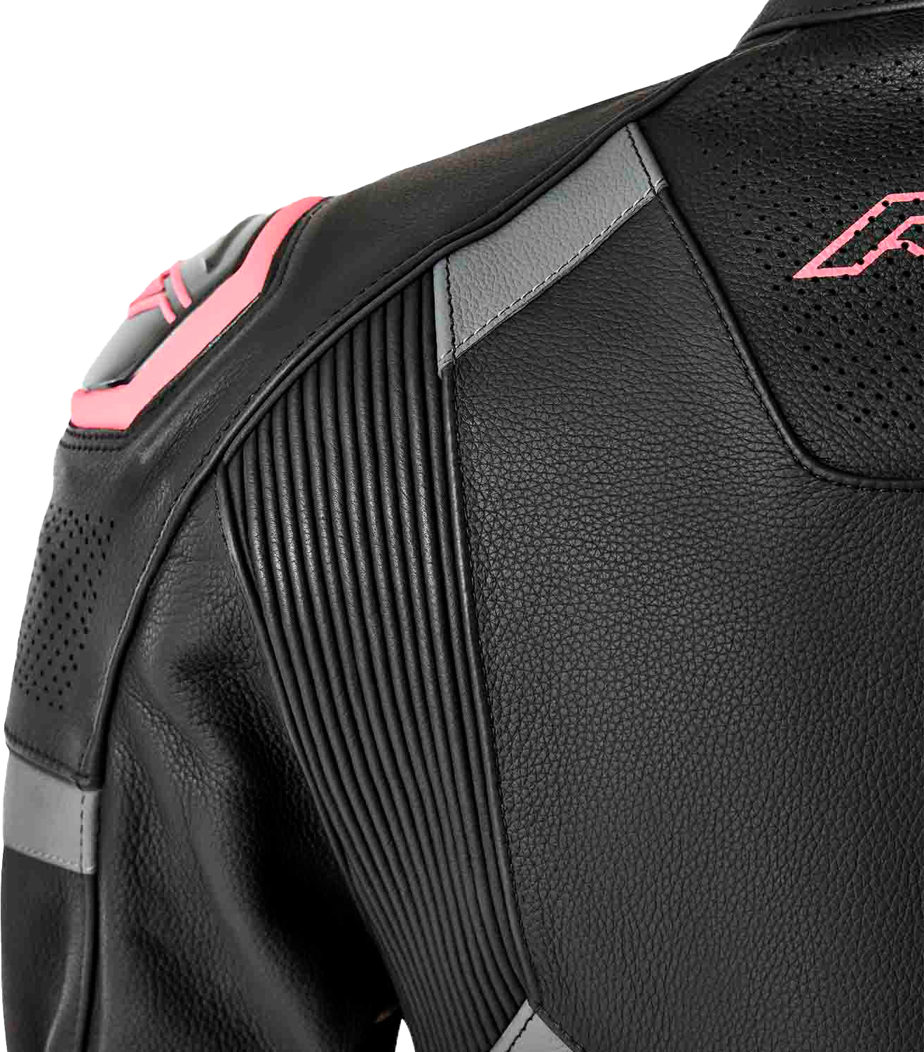 RST S-1 CE Women's Leather Jacket - Black / Fluorescent Pink - View 7