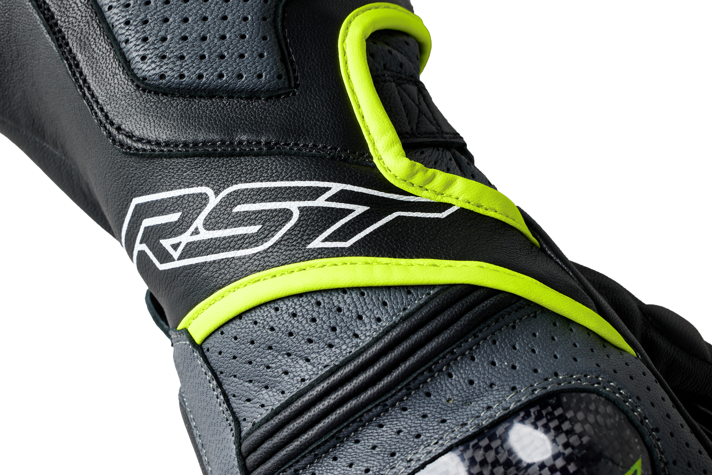 RST Fulcrum CE Men's Glove - Grey / Fluorescent Yellow / Black - View 13
