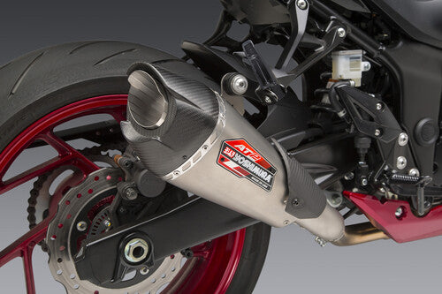 Yoshimura GSX-S750/Z 18-23 AT2 Stainless Slip-On Exhaust, w/ Stainless Muffler