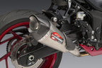 Yoshimura GSX-S750/Z 18-23 AT2 Stainless Slip-On Exhaust, w/ Stainless Muffler