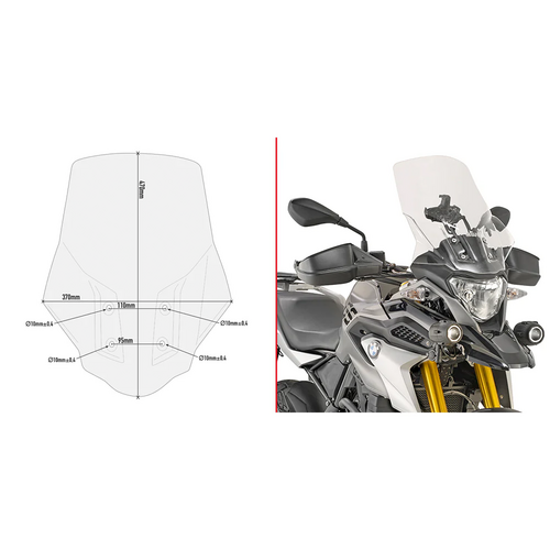 GIVI D5126ST Specific Screen for BMW G 310 Gs