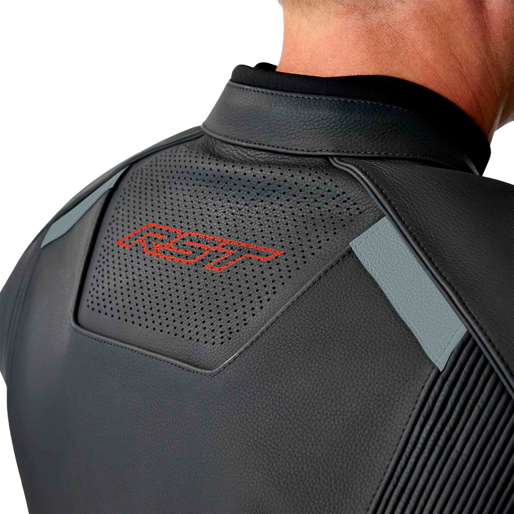 RST S-1 CE Men's Leather Jacket - Black / Grey / Red - View 14