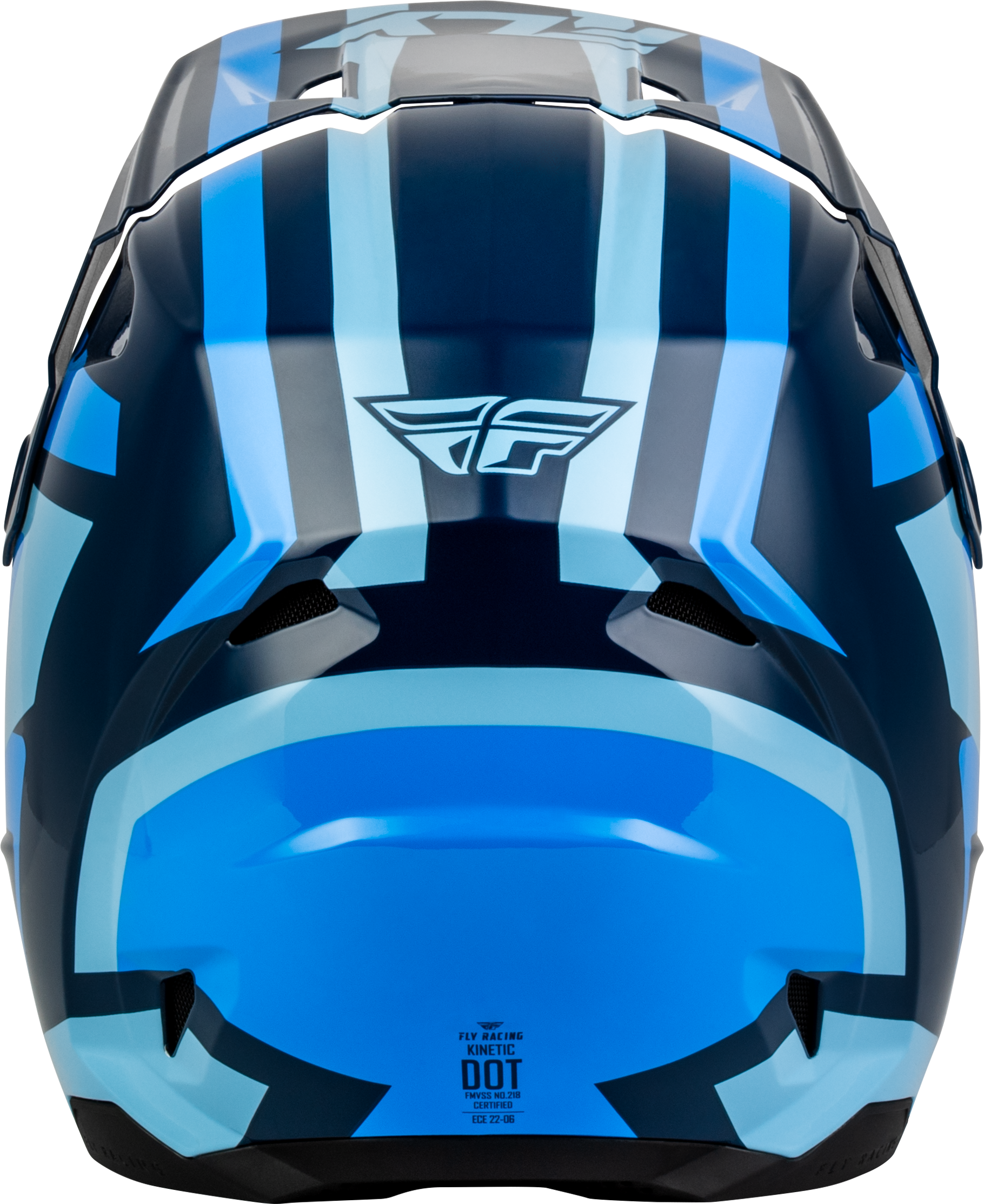 FLY Racing Kinetic Sync Helmet (2027) - Navy / Blue / Light Blue - View 7