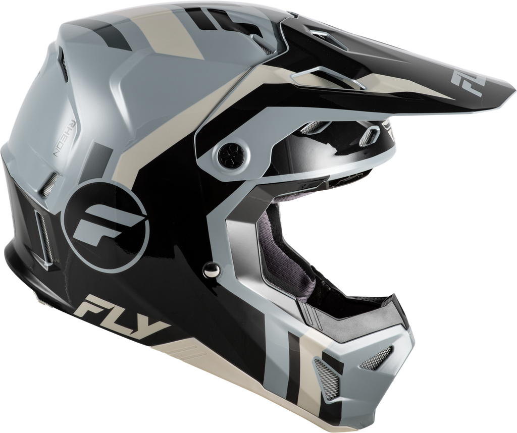 FLY Racing Formula CP Seal Helmet (2026) - Black / Grey / Light Grey - View 13