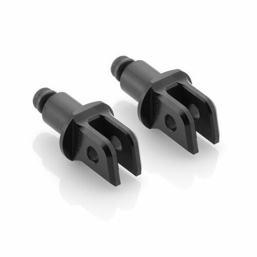 Rizoma Footpeg Mount Kit - Rider Black Pair - PE677B
