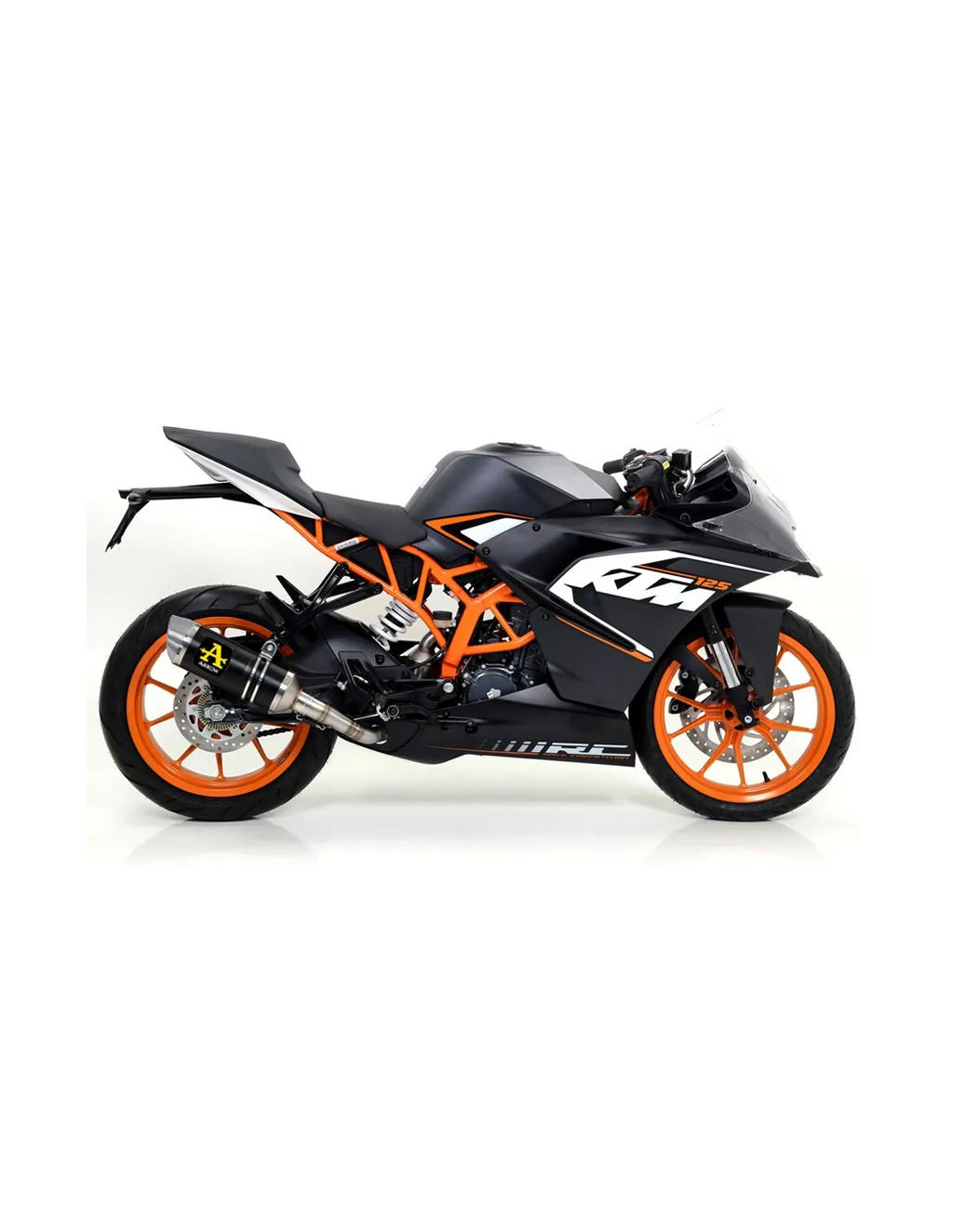 71813AON Arrow Thunder Exhaust, Aluminum Dark for KTM RC 125 / Duke 390 / RC390 2013-2016