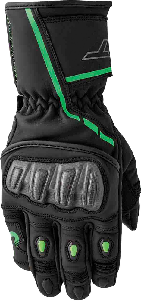 RST S1 GLOVE BLK/FLO-GREEN LEATHER MD