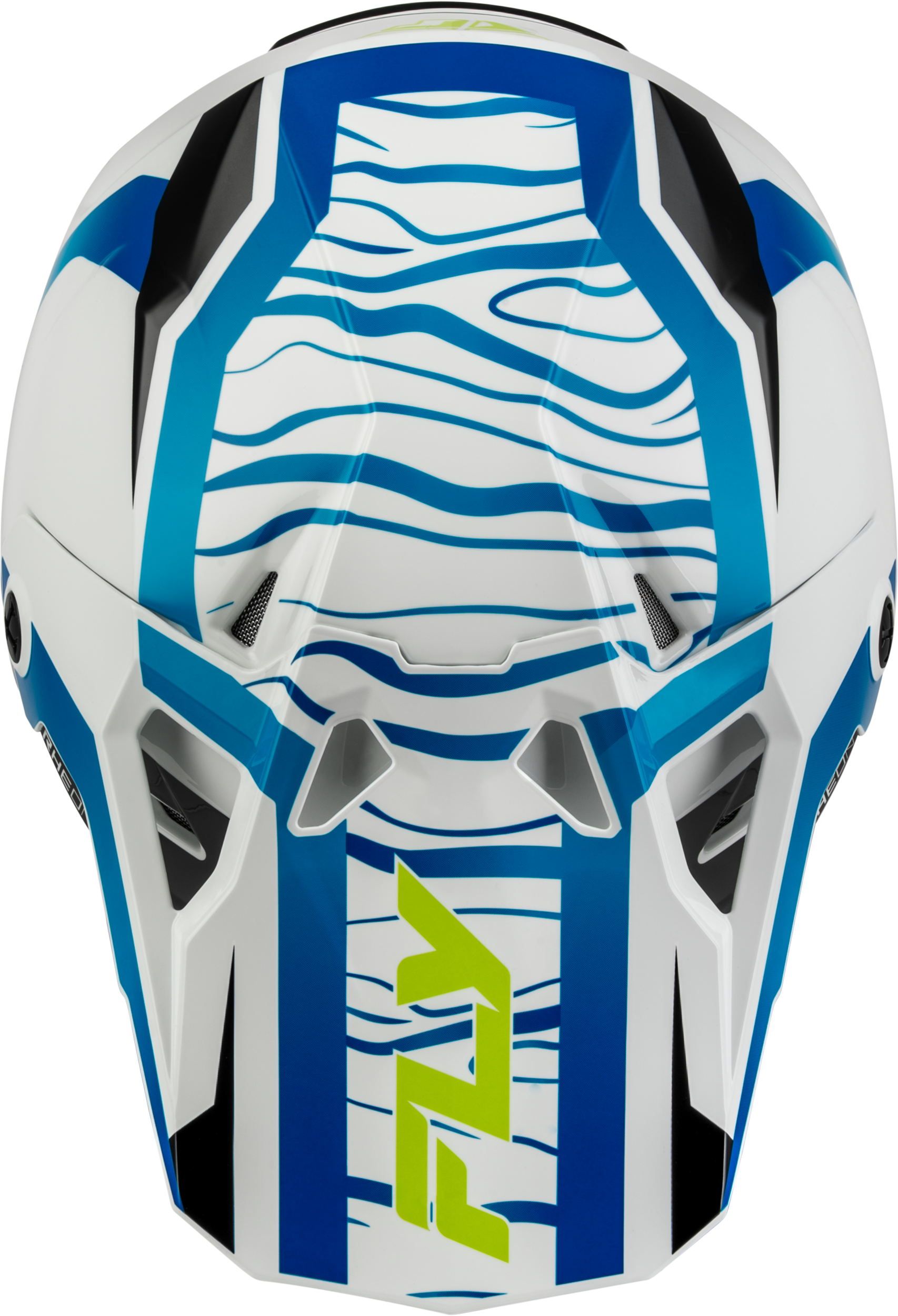 FLY Racing Formula CP Charge Helmet (2027) - White / Blue / Black - View 12