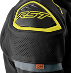 RST S-1 CE Men's Leather Jacket - Black / Grey / Fluorescent Yellow - View 18