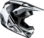 FLY Racing Kinetic Crest Helmet (2026) - Black / White / Grey - View 13