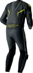 RST S1 D3O Leather Suit - Black / Grey / Fluorescent Yellow - View 7