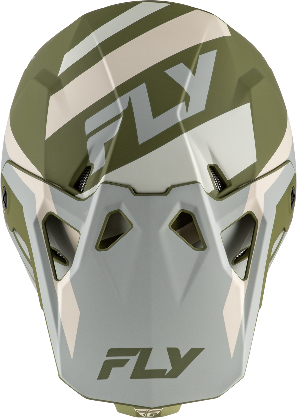 FLY Racing Formula CP Seal Helmet (2026) - Stone / Khaki / Olive - View 11