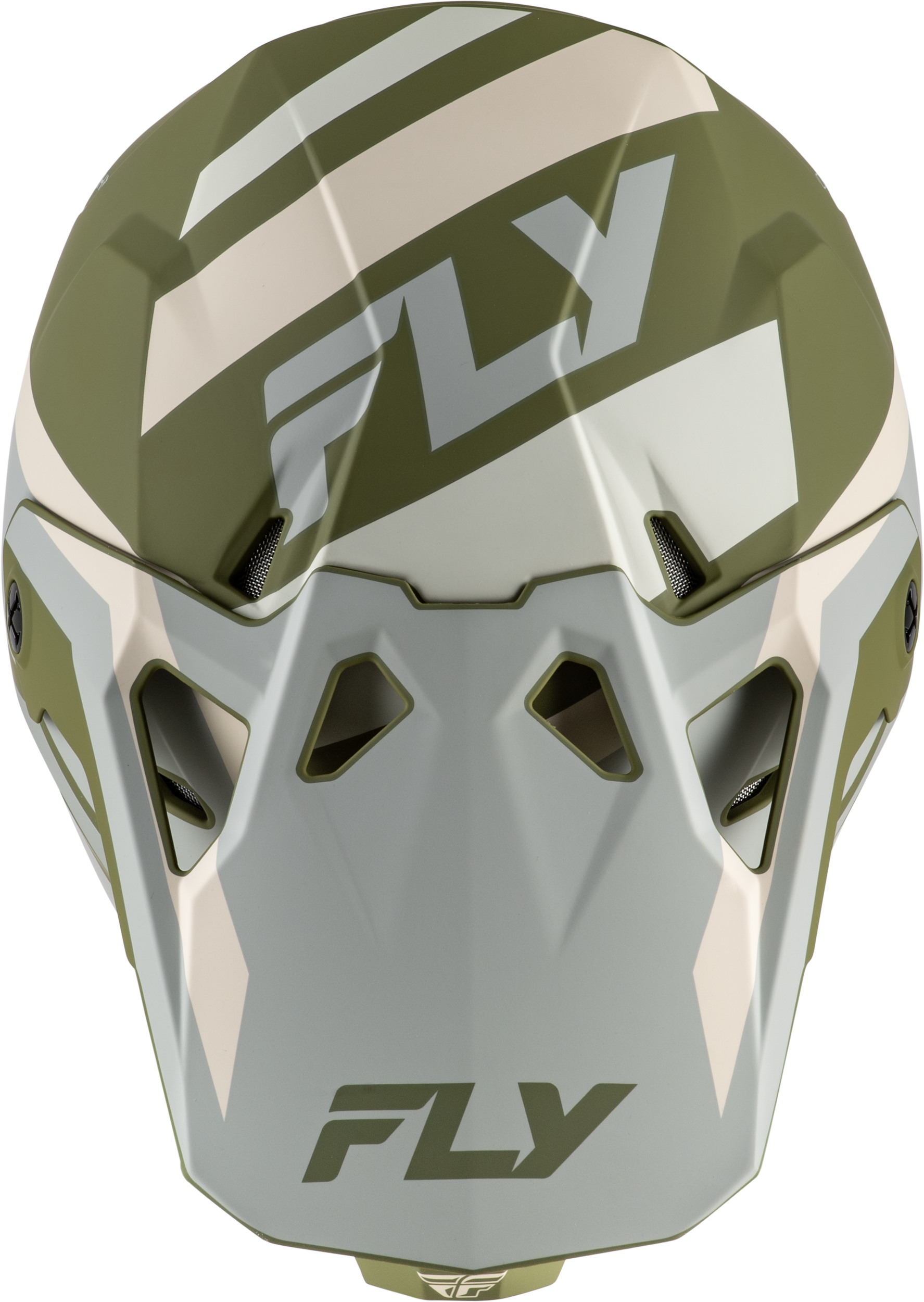 FLY Racing Formula CP Seal Helmet (2026) - Stone / Khaki / Olive - View 11