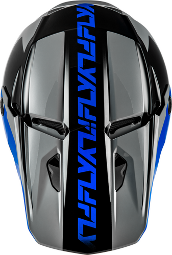 FLY Racing Kinetic Crest Helmet (2026) - Grey / Black / Blue - View 26