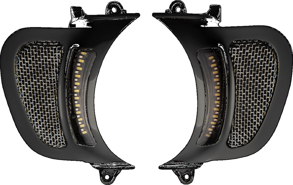 CUSTOM DYNAMICS LED Vent Insert - Amber/White / Black w/ Stainless Mesh 2040-2813