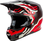 FLY Racing Formula S Carbon Byte Youth Helmet (2026) - Red Carbon / Red / Grey - View 20