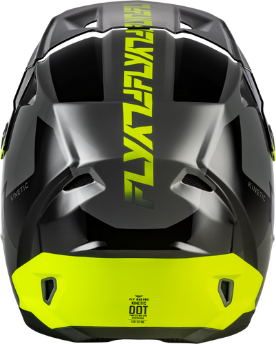 FLY Racing Kinetic Crest Helmet (2026) - Grey / Black / Hi-Viz Yellow - View 23