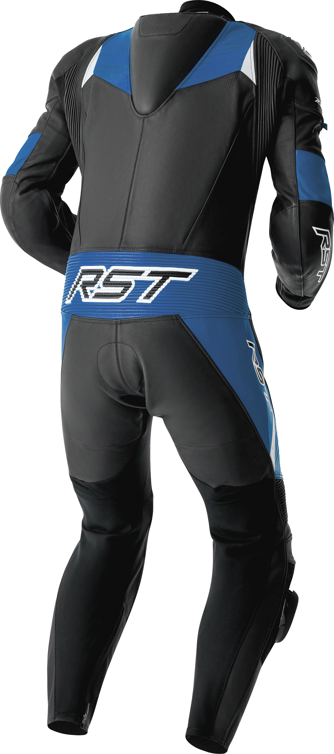 RST Tractech EVO D3O Leather Suit - Black / Blue - View 5