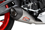 Yoshimura R7 22-26 / MT-07 17-26 Race AT2 Stainless Full Exhaust, w/ Stainless Muffler