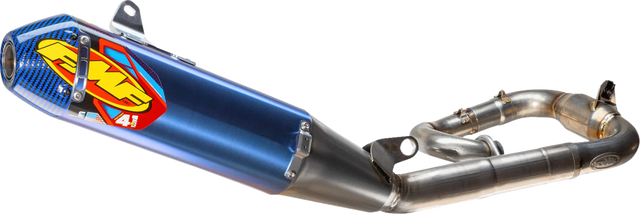 FMF Factory 4.1 RCT Exhaust System - Titanium/Anodized / Blue with Carbon End Cap / YZ250F/X 1820-2195