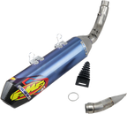FMF Factory 4.1 RCT Slip-On Muffler - Blue Anodized Titanium with Carbon Fiber End Cap / EX/MC 1821-1921