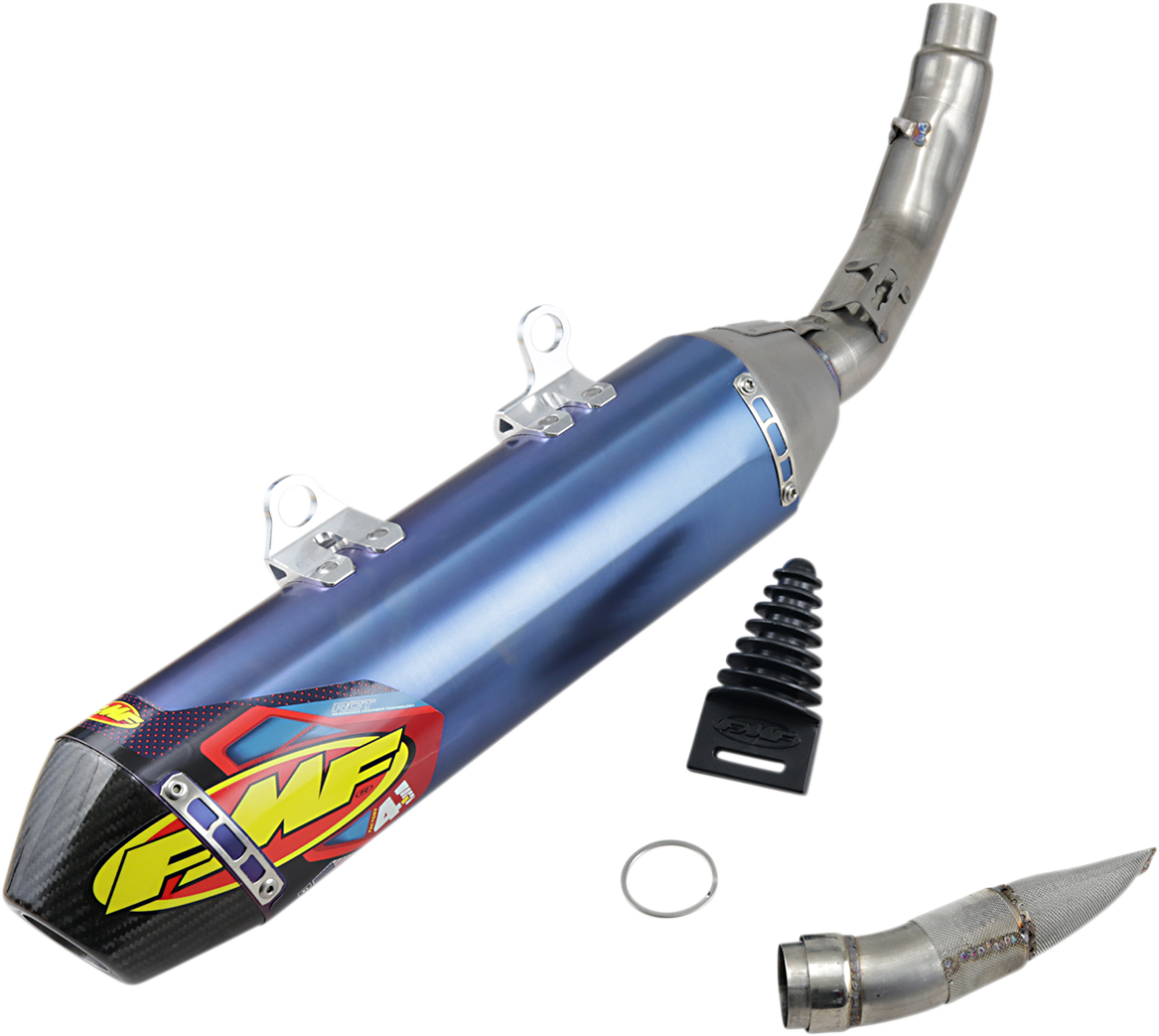 FMF Factory 4.1 RCT Slip-On Muffler - Blue Anodized Titanium with Carbon Fiber End Cap / EX/MC 1821-1921